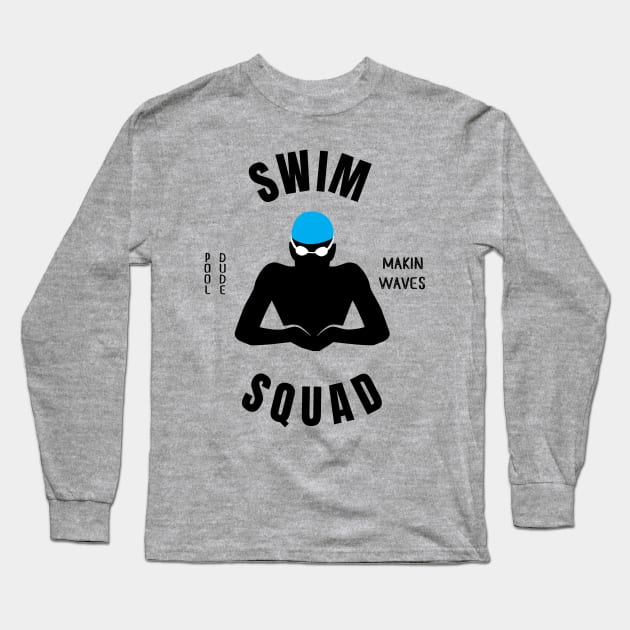 Mens Breaststroke Swim Squad Swimming Fan Gift Long Sleeve T-Shirt by atomguy